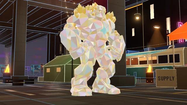 A Light Golem: an opal-white titan with a crown of crystal.